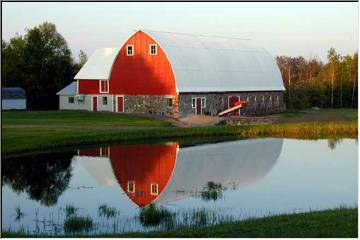 This old barn at sunset