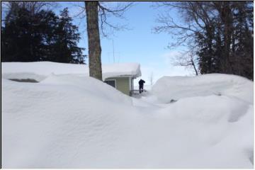 Crazy high snow drifts